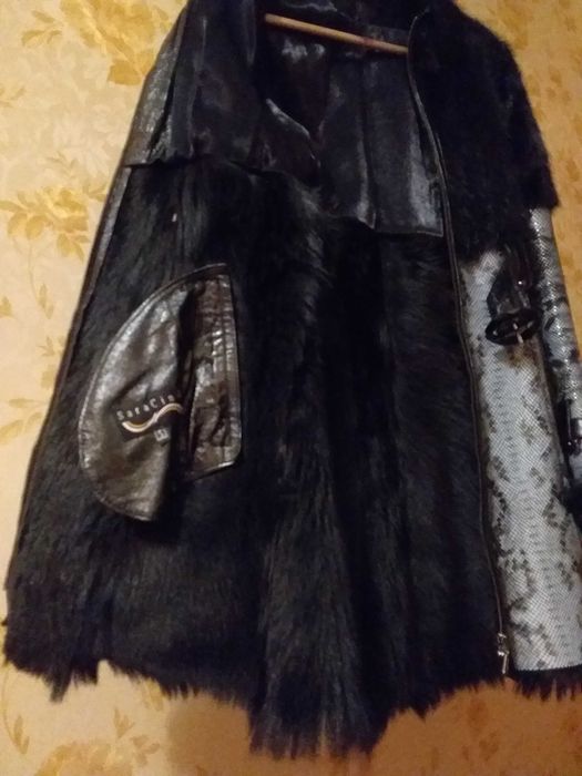 Шкіряна кожаная дубленка, натуральный мех, XS: 900 грн. - Шкіряні ...