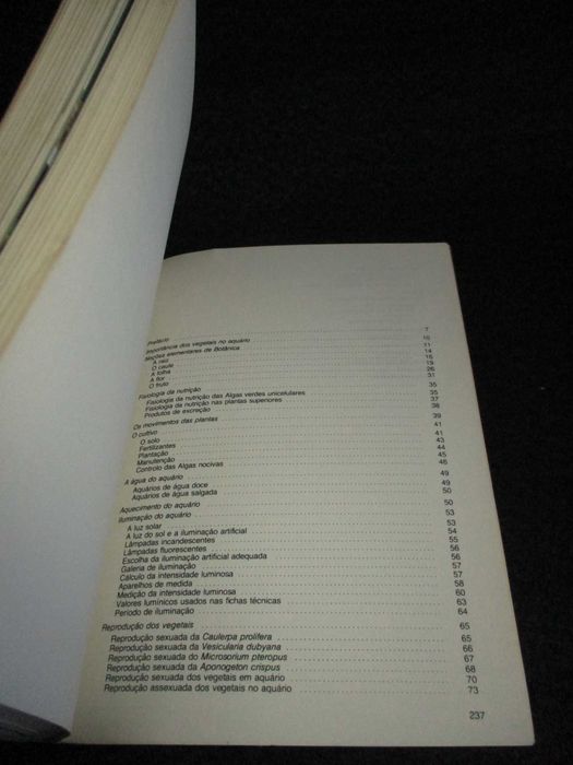 Livro Plantas de Aquário Paulo de Oliveira 1981