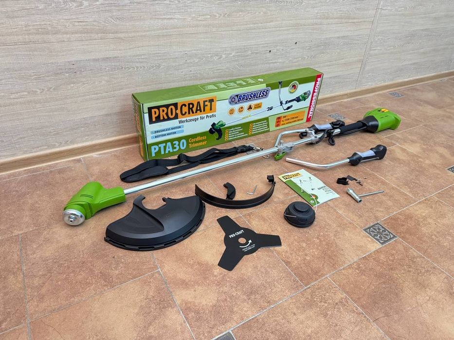 Коса Аккумуляторная 20V Бесщеточный дв. ProCraft  +Нож +Леска Гарантия