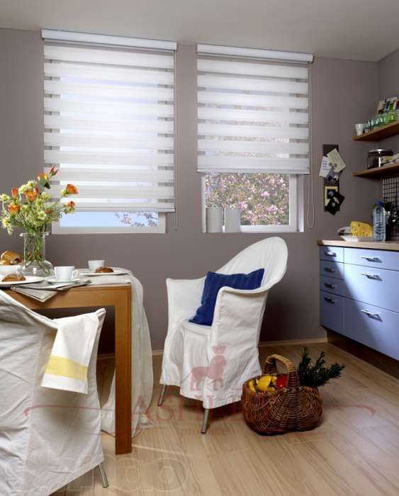 Ролети тканинні на вікна, Римські, День-ніч