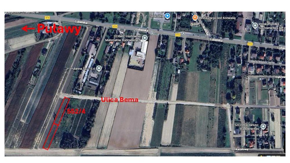 Końskowola, działka budowlana na sprzedaż