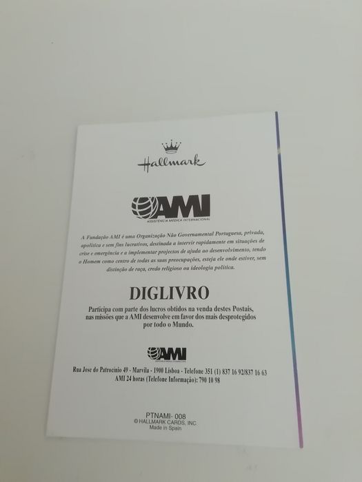 Postal de natal da Ami