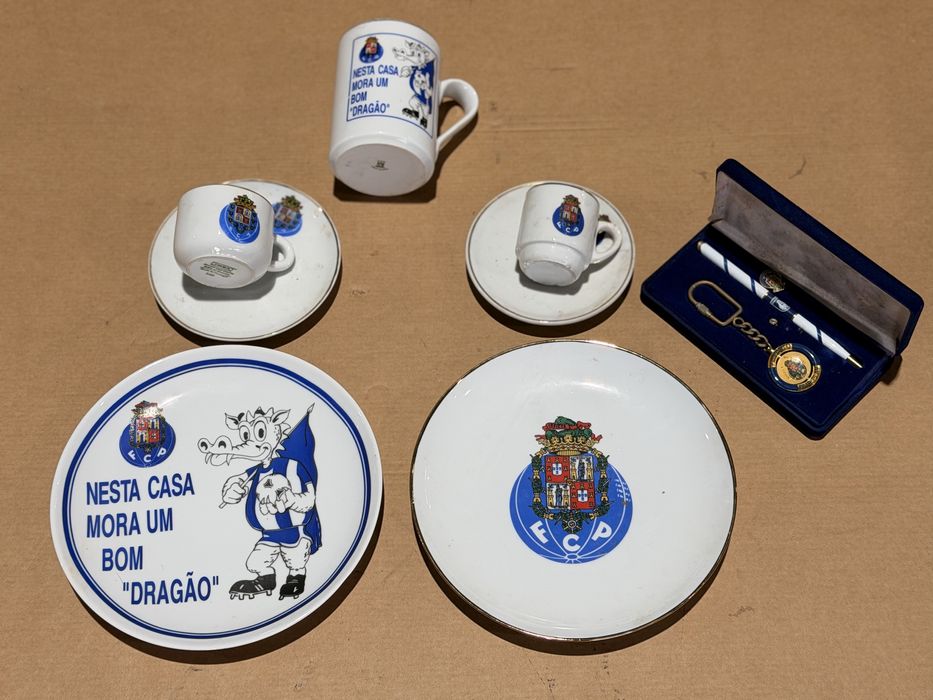 Conjunto FC Porto:Chávenas, Pratos e Porta Chaves