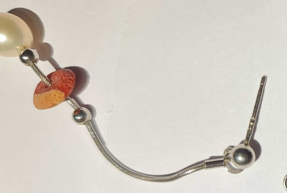 Vintage - Brincos em prata 925 com pérolas