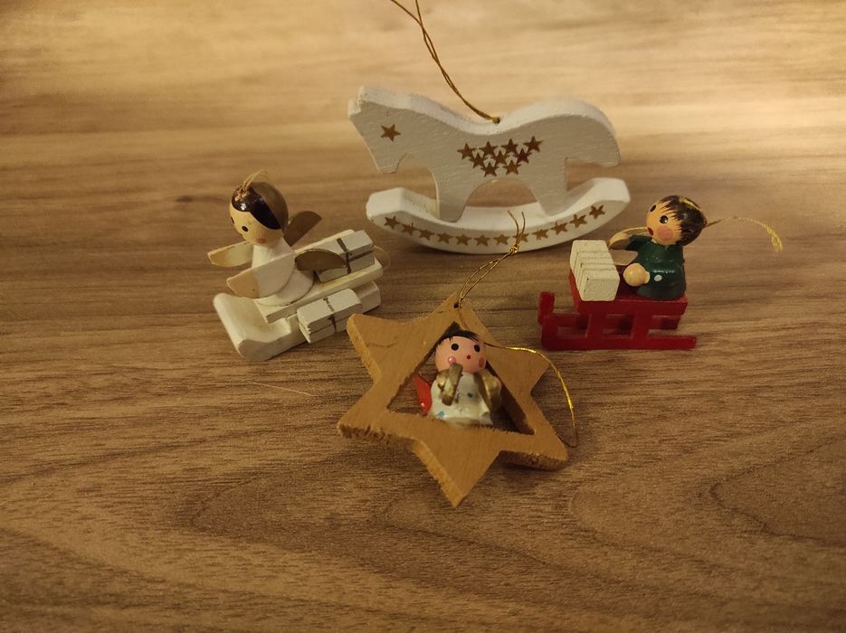 Drewniane ozdoby choinkowe