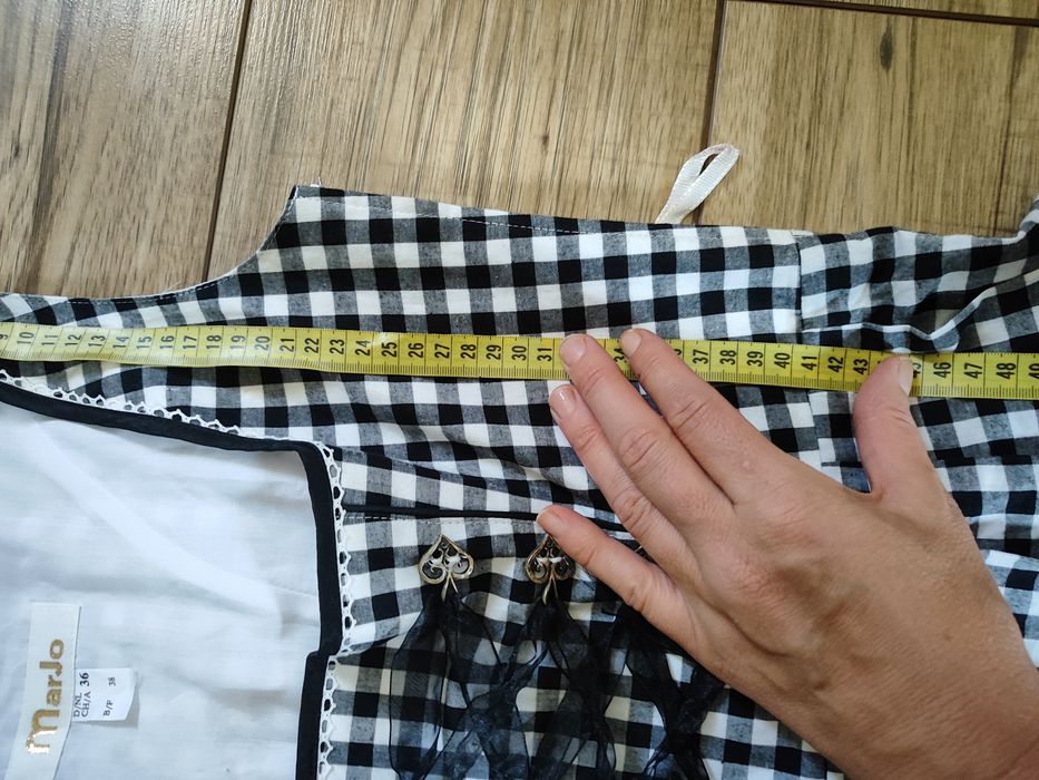 Sukienka bawarska 36 S dirndl Oktoberfest folk alpejska ludowa