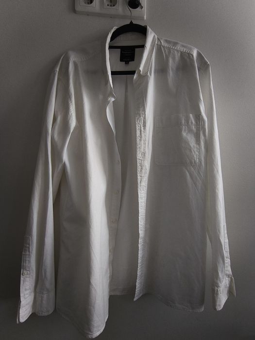 Męska Koszula Długi Rękaw Reserved XXL Biała Elegancka