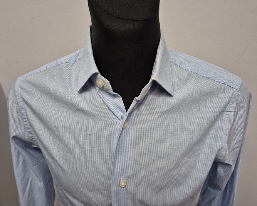 ZEGNA roz. S stretch koszula premium bawełna super stan extralekka