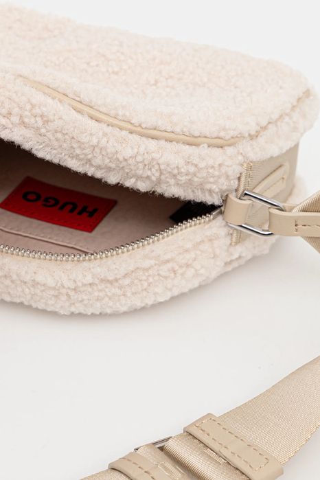 hugo нова оригінальна жіноча сумка через плече хюго тедді бежева