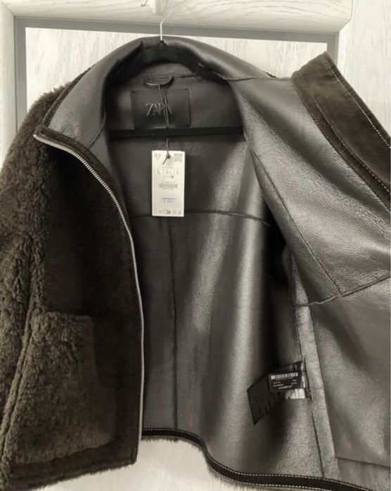 Zara новая шикарная стильная дубленка  шуба из эко меха 50-52 р р