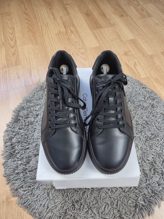 Buty Calvin Klein Chunky Cupsole Ru Patch Lth czarne skórzane rozmiar 43