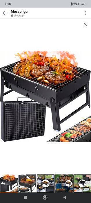 Grill turystyczny nowy 43cm/23cm
