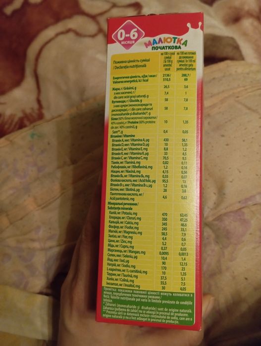 Суміш Малютка 1 початкова