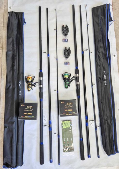 2 budżetowe zestawy karpiowe 390 cm za 250 zł