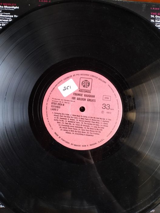 Disco de vinil LP x2 Frankie Vaughan - 100 Golden Greats