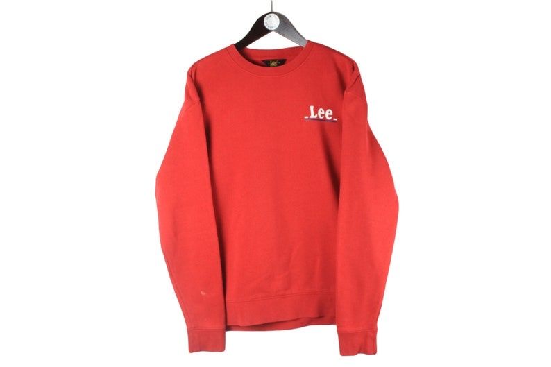 Свитшот VINTAGE LEE SWEATSHIRT SIZE М red crewneck 90's jumper