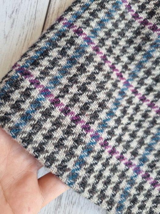 Шерстяная юбка в гусину лапку карандаш классическая