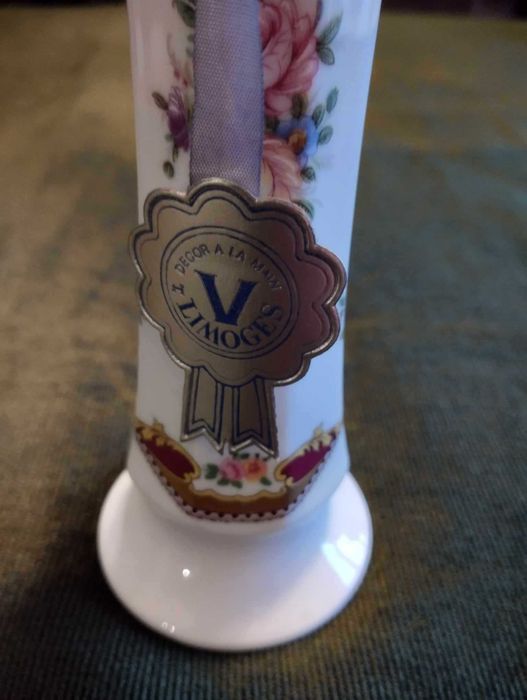 Jarra pequena Porcelana Limoges, Pintada à mão, Como nova