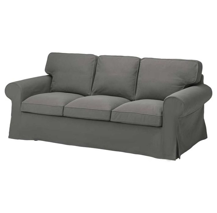 Sofá IKEA Ektorp 3 lugares capas cinza
