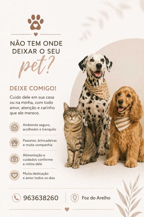 Cuido do seu pet com todo o amor