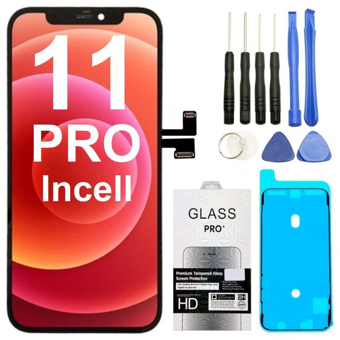 Wyświetlacz do iPhone 11 Pro Incell Ekran LCD + Narzędzia Uszczelka Szkło 9H