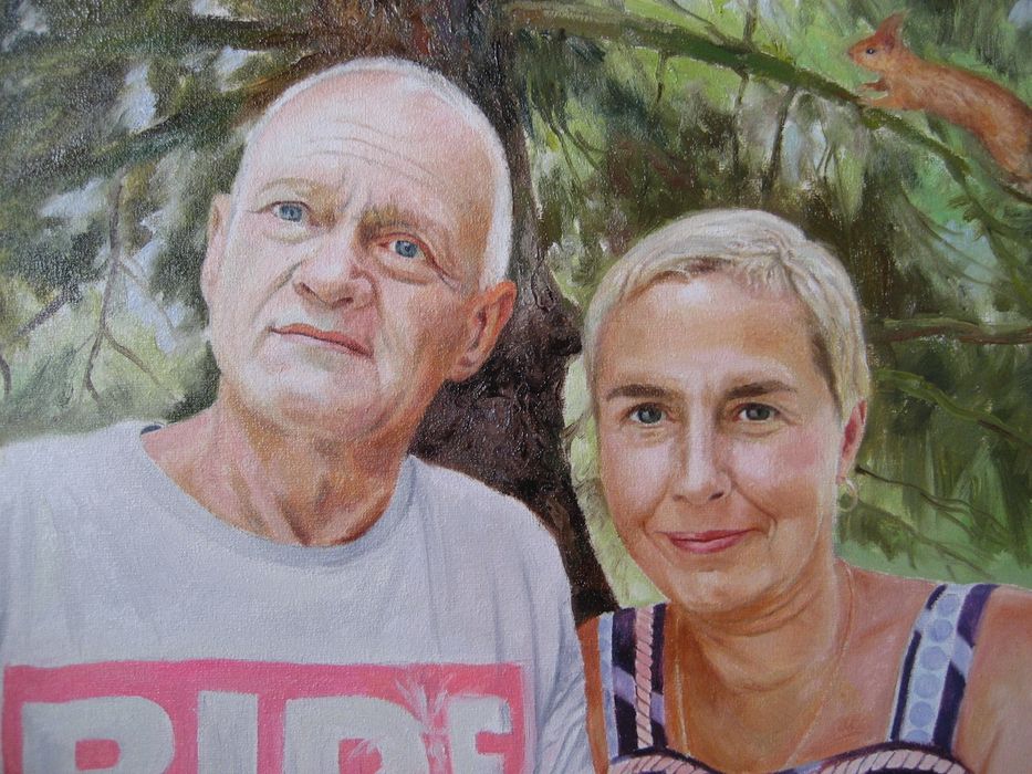 " Семейный портрет маслом 40/50 см/ Портрет олійними фарбами"