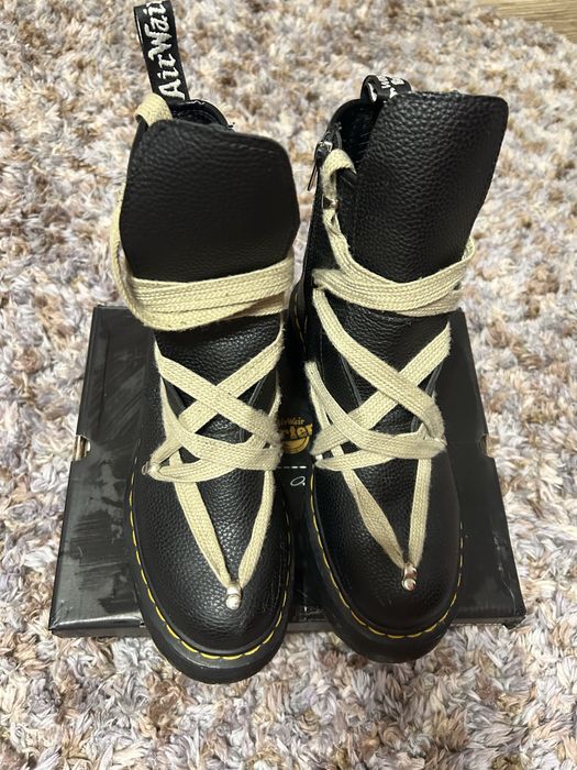 Чорні ботинки Dr. Martens x Rick Owens