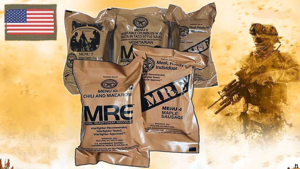Американский сухой паек MRE с разогревом/ сухпай/ MRE USA/ ИРП