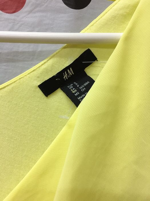 SALE! Платье  сарафан H&M, шифоновое, лимонное . S -M