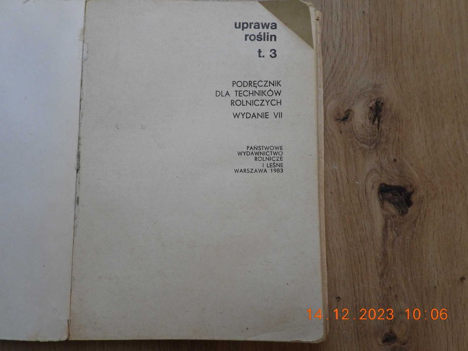 Uprawa roślin TOM 3. -Praca zbiorowa