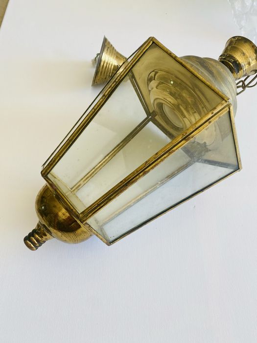 Candeeiro lanterna tecto latão