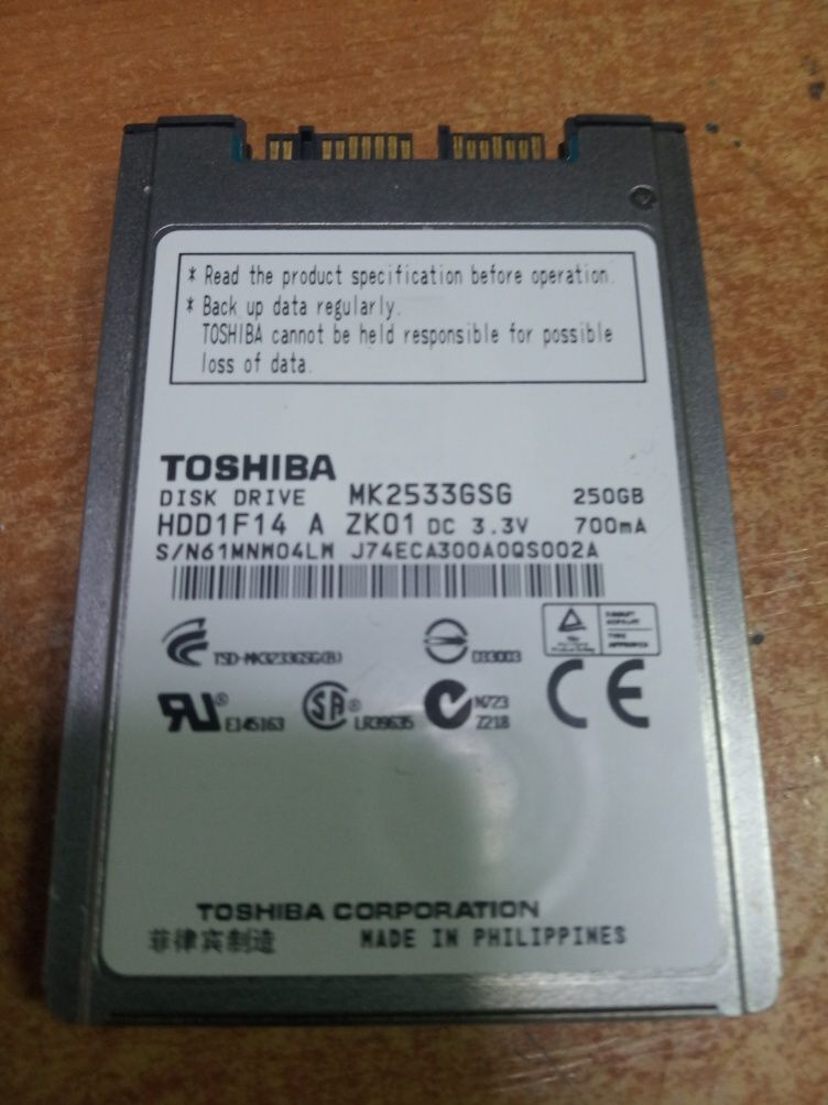 HDD TOSHiBA MK2533GSG 250Gb 1.8 MicroSATA 1 000 Olx