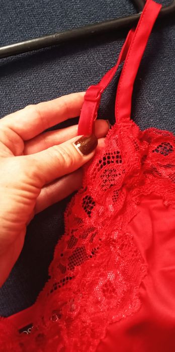 Koszulka nocna czerwona, nowa z metką, r. 38