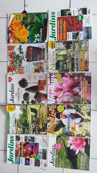 Lote 27 revistas sobre jardinagem