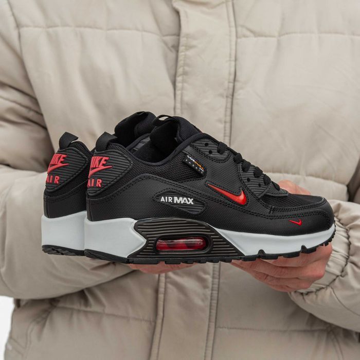 Кросівки Nike Air Max 90 Black/Red premium | Кроссовки Найк чоловічі