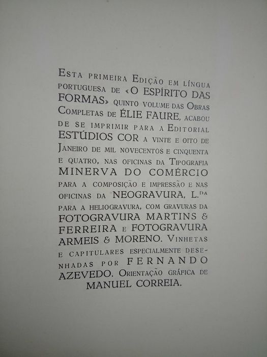 Faure, Elie - História da Arte. Obra em 5 volumes