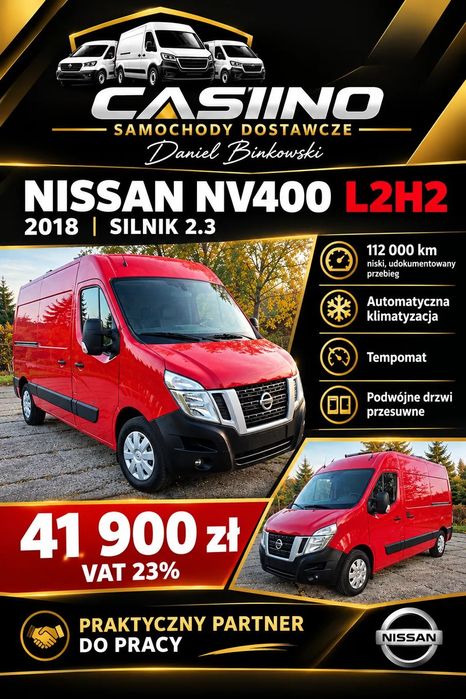 Renault Master nissan nv400 opel movano L2H2 średniak klimatyzacja sprinter  Renault master nissan nv400 opel movano 2018 r 112000 km klima tempoma
