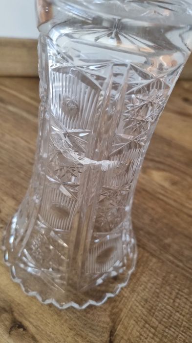 Wazon kryształowy PRL, stary wazon kryształ