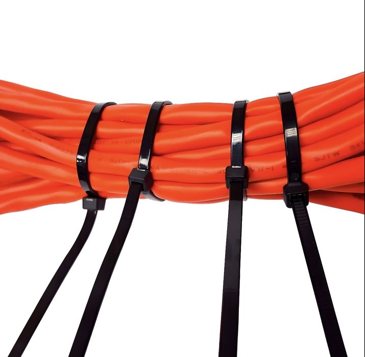 Opaski zaciskowe. 300 szt. Czarny