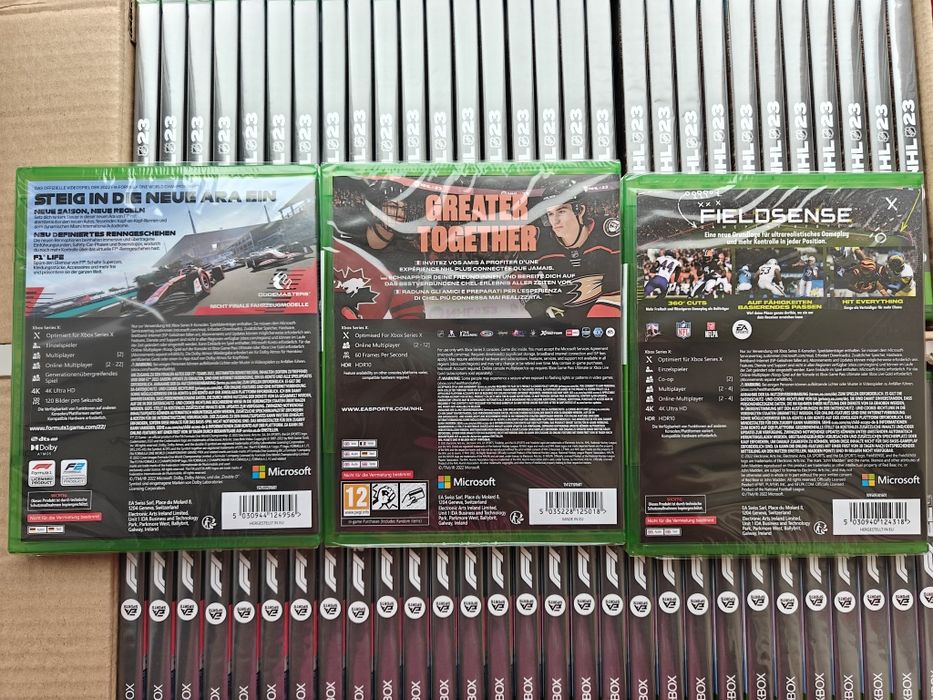 Диски Xbox series x Madden NFL 23,Formula F1 2022,NHL 23