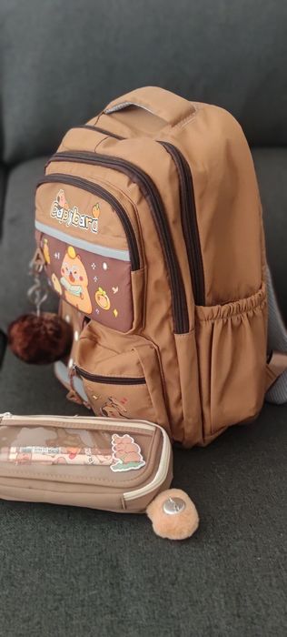 Mochila lancheira escolar capibara