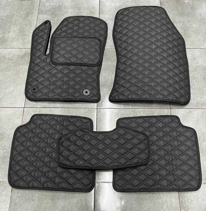 Коврики із екошкіри для Пежо\ Peugeot  е- 2008\ 3008\ 5008 \ еко кожа