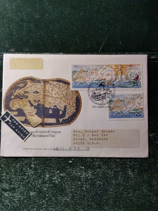 1987 FDC 500 Anos Do Início Da Viagem De Bartolomeu Dias