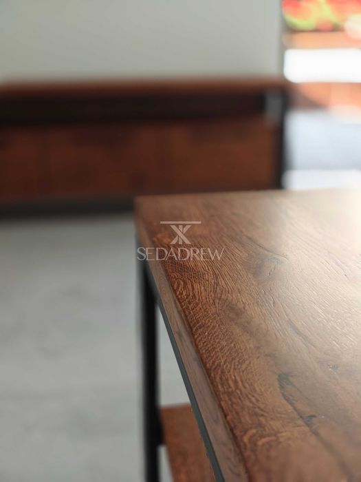 Stoły stoliki drewniane dębowe rozkładane loft blat lity oflis