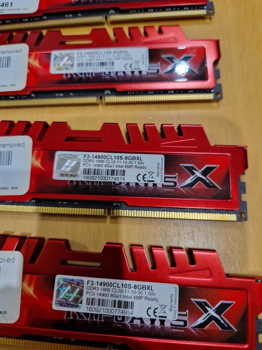 Gskill RipjawsX 32gb 1866 ddr3 (4*8gb) ТОПОВА Память для ПК