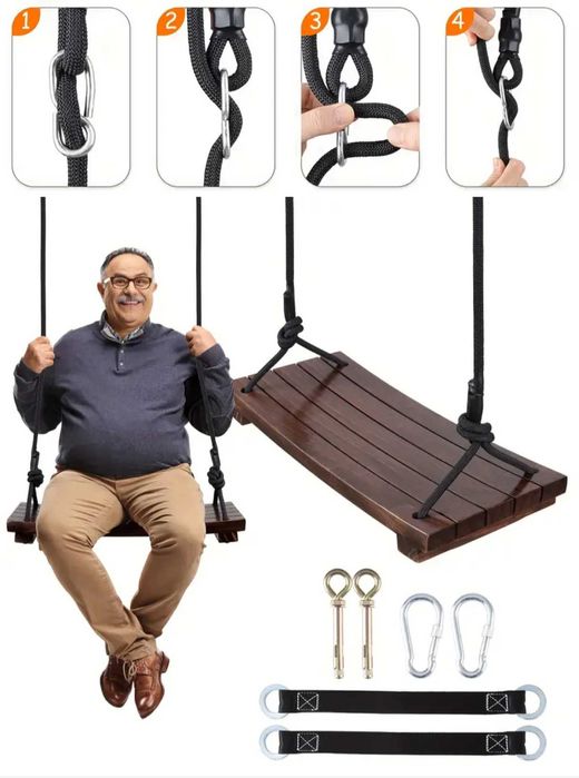 Huśtawka Drewniana Ogrodowa