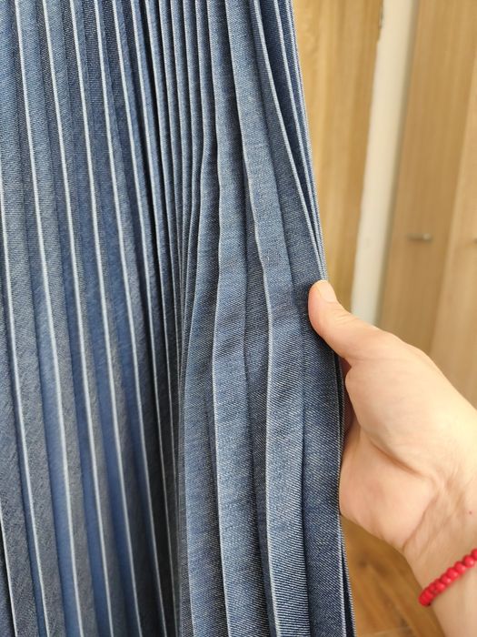 Spódnica midi plisowana jeans wiskoza m