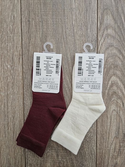 2x skarpetki dziecięce merino wool wełniane NOWE