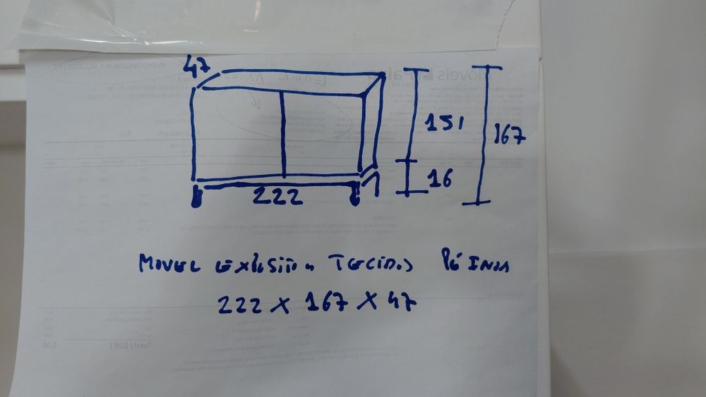 Movel branco ( sem pe inox (Desmontavel)222x167x47cm