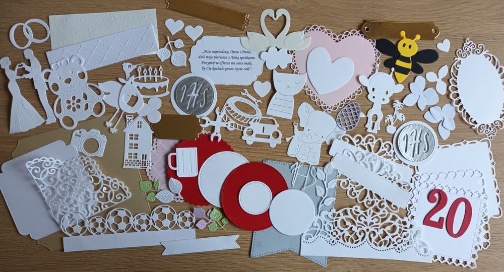 Scrapki mix jednorazowy duży zestaw 70 sztuk